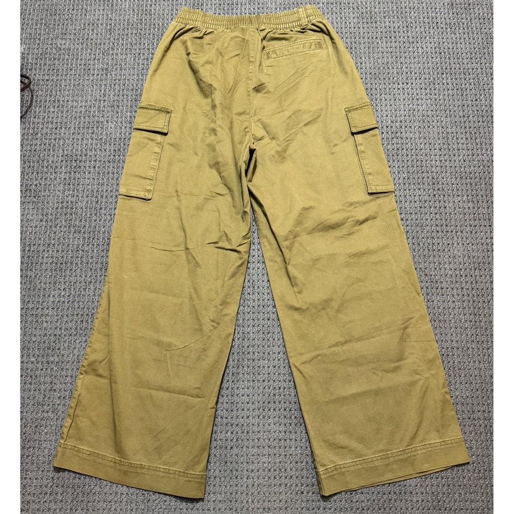Old Navy Women's Satin Moss Cargo Pants Elastic Waist Wide Leg Size S‎ - Picture 2 of 9